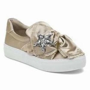J/SLIDES Satin Sneaker with Crystal Embellishments